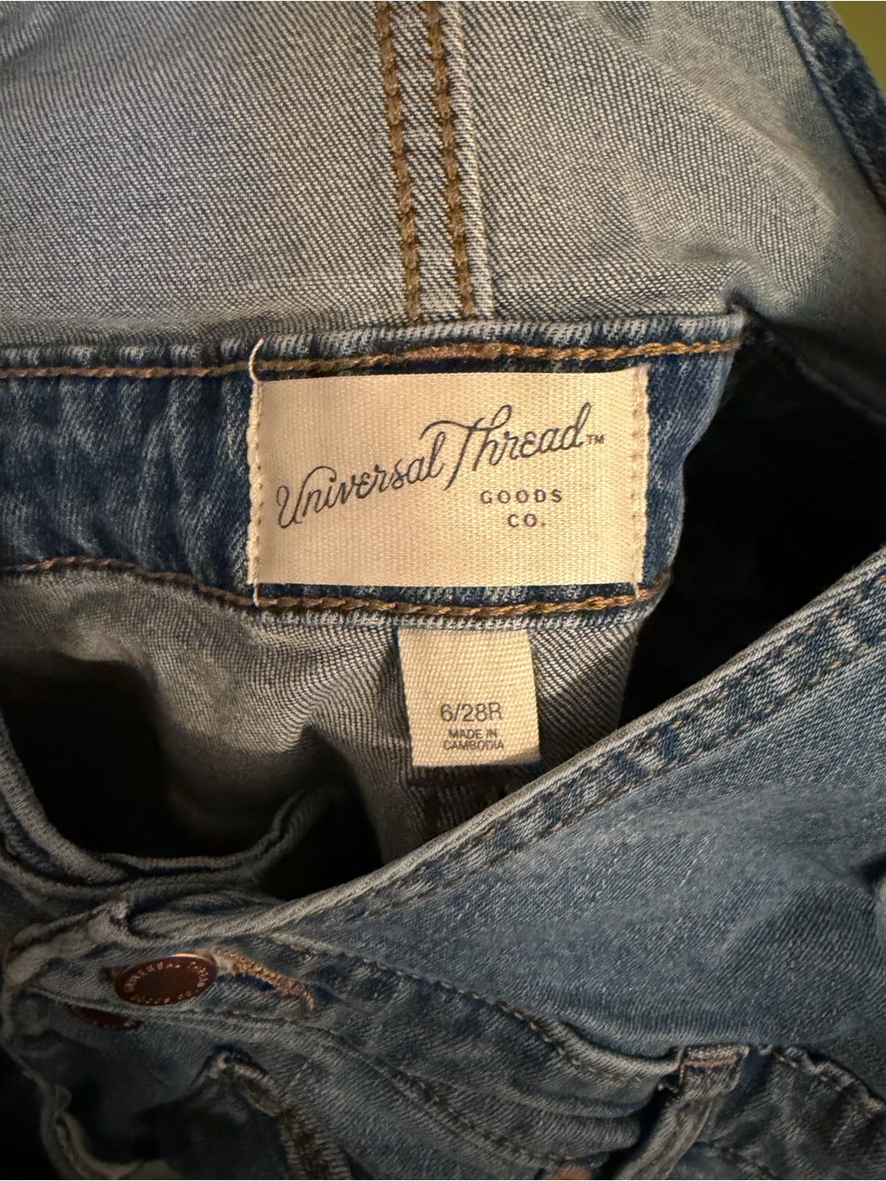 Universal Thread Light Blue Denim Overalls with Bib - Picture 5 of 5